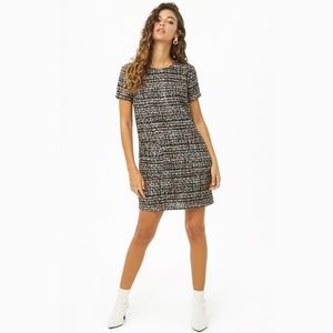Forever 21 - Tweed Mini Dress | Size: Small | Black/Pink/Silver/White | Preowned